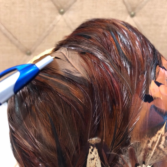 Vintage pheasant feather fascinator hat 1950s - Picture 7 of 10